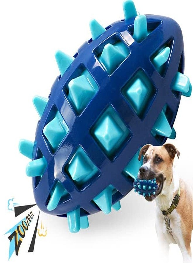 THE DDS STORE Dual Textured Jack Squeaky Dog Chew Toy Enrichment, Foraging Dog Treat Toy with Squeaker, Fill with Treats- (Color May Vary) (Rugby Ball) - Image 1